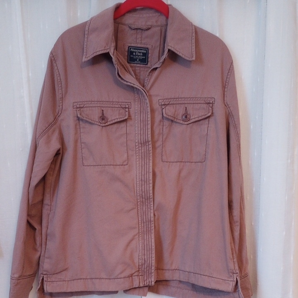 -Abercrombie & Fitch Dusty Mauve Pinkish Jacket